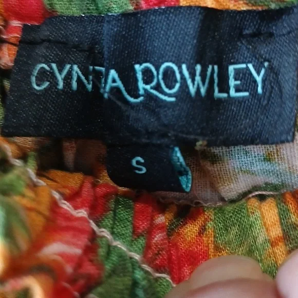 Cynthis Rowley Linen Blend Tropical Maxi Skirt Women's Small Resortwear … - Picture 4 of 6